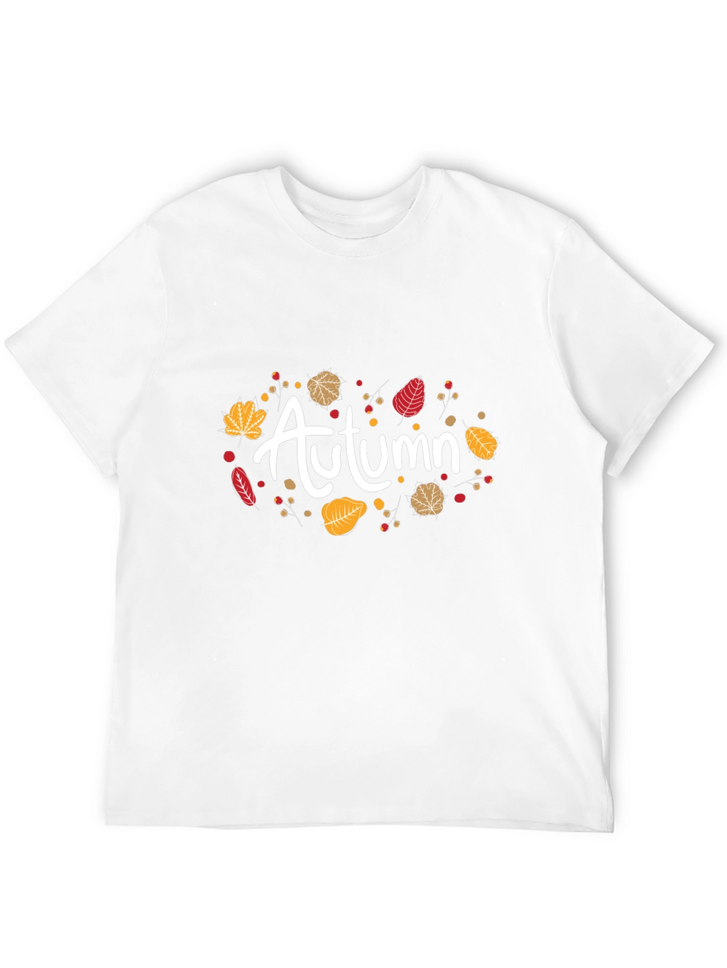 Autumn Leaves Graphic Black T-Shirt