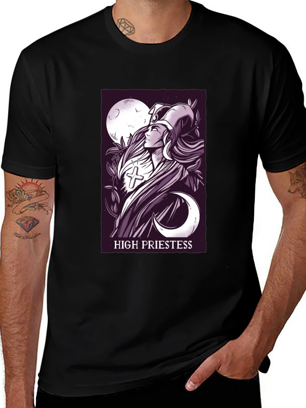 High Priestess Tarot Card Graphic T-Shirt