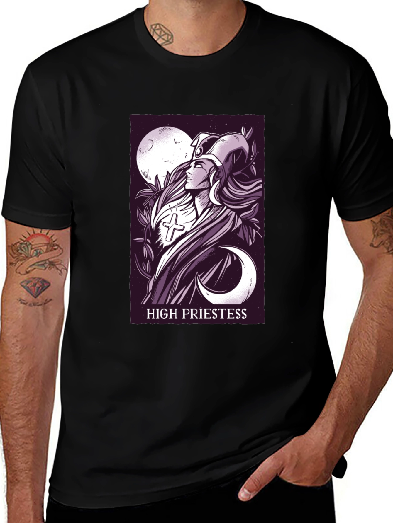 High Priestess Tarot Card Graphic T-Shirt