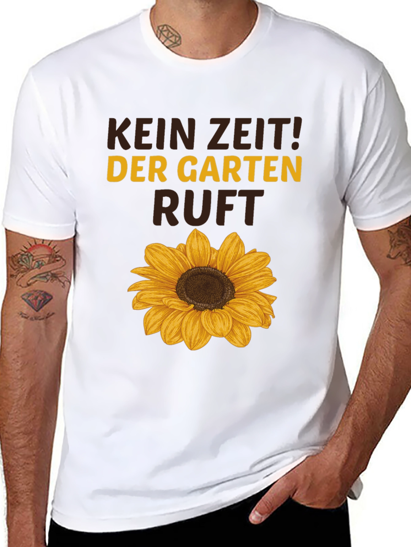 Kein Zeit! Der Garten Ruft Sunflower Graphic Tee