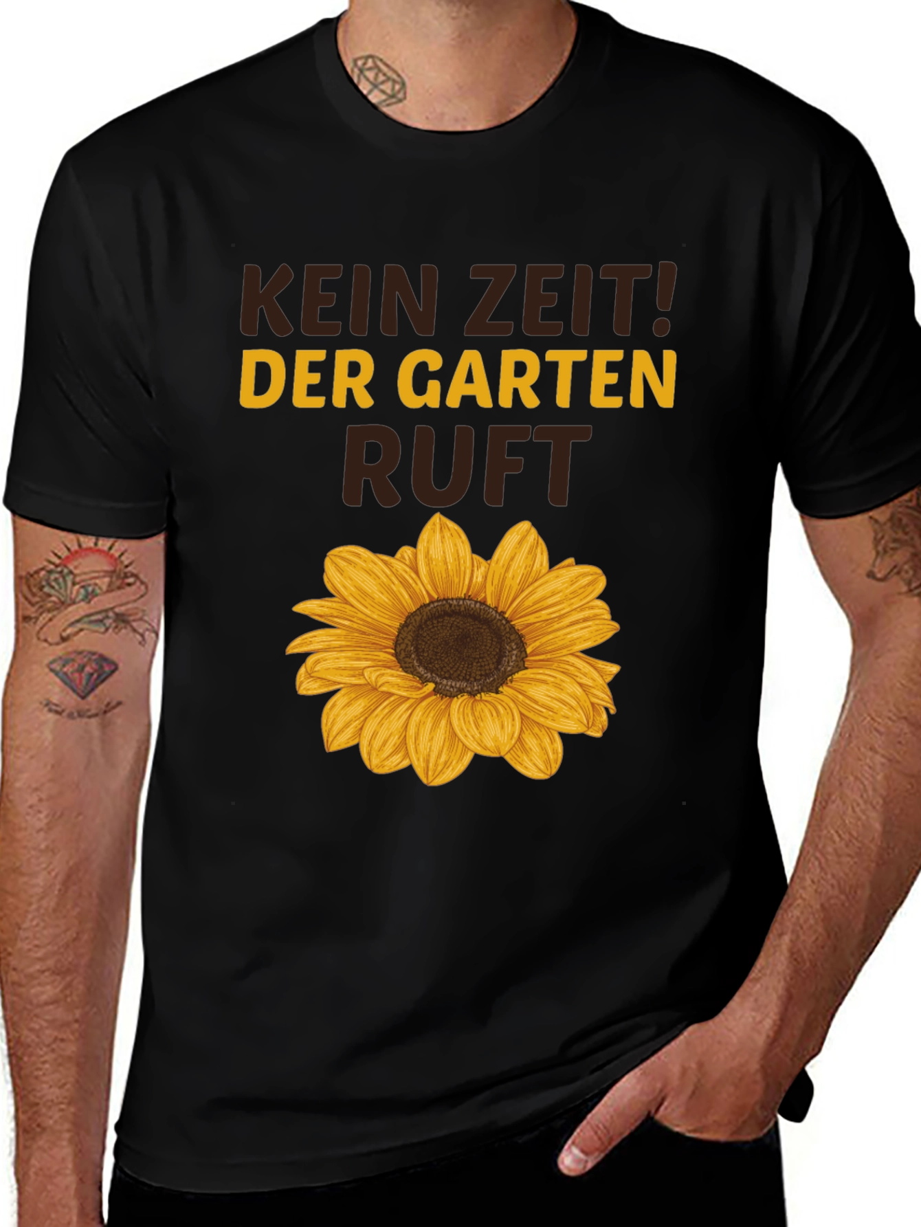 Kein Zeit! Der Garten Ruft Sunflower Graphic Tee