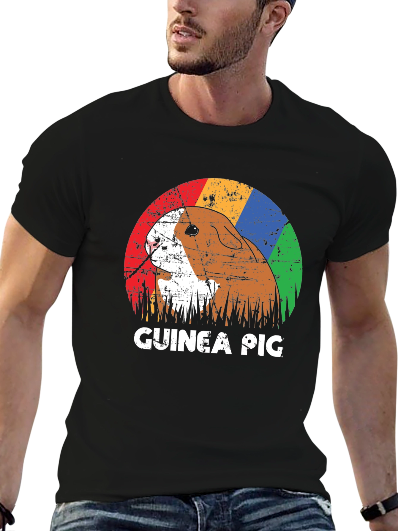 Retro Guinea Pig Graphic T-Shirt - Unisex