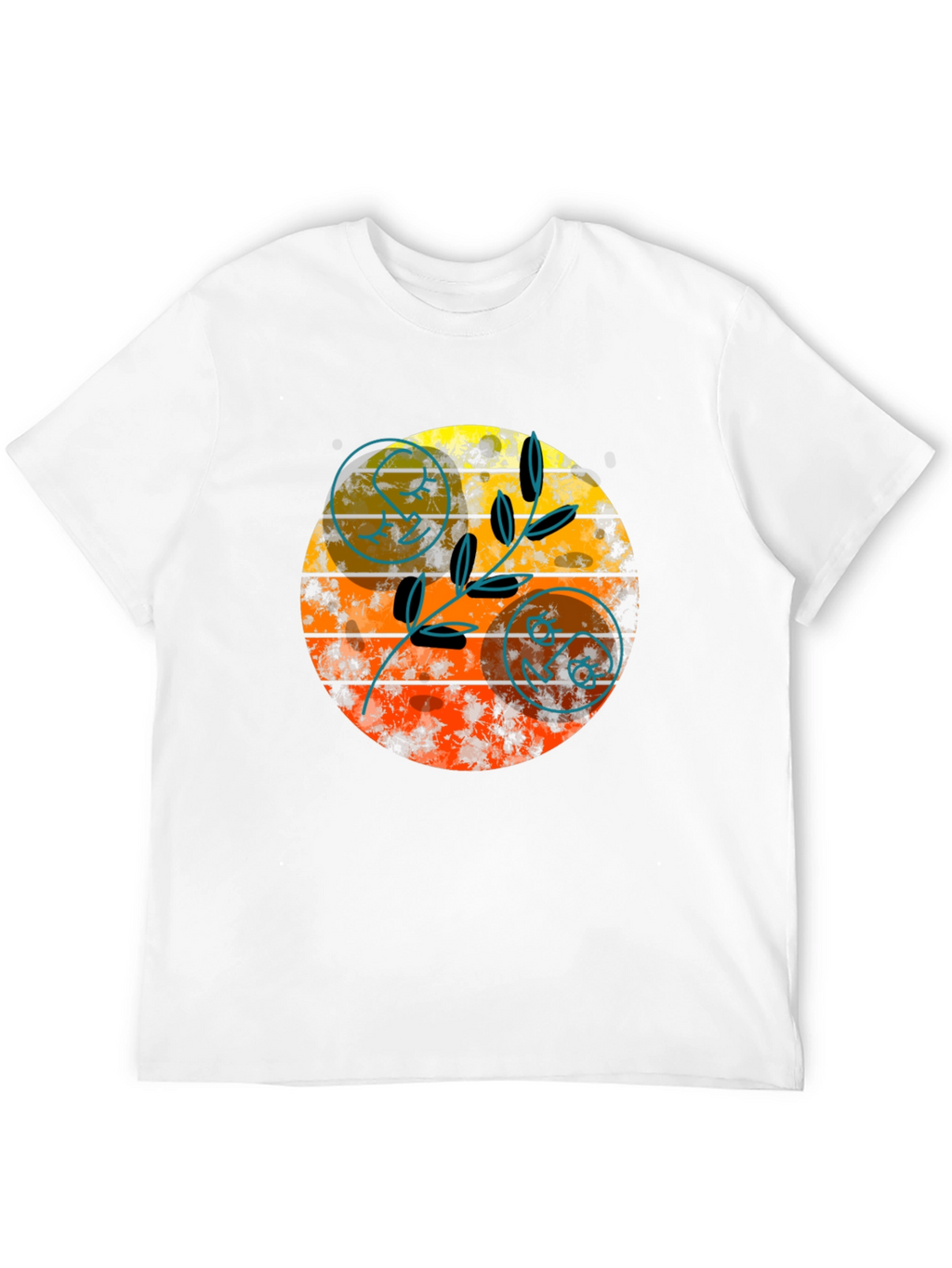 Retro Sunset Graphic Tee - Stylish Black T-Shirt
