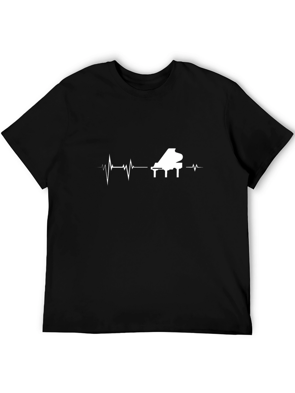 Piano Heartbeat T-Shirt - Music Lover Tee