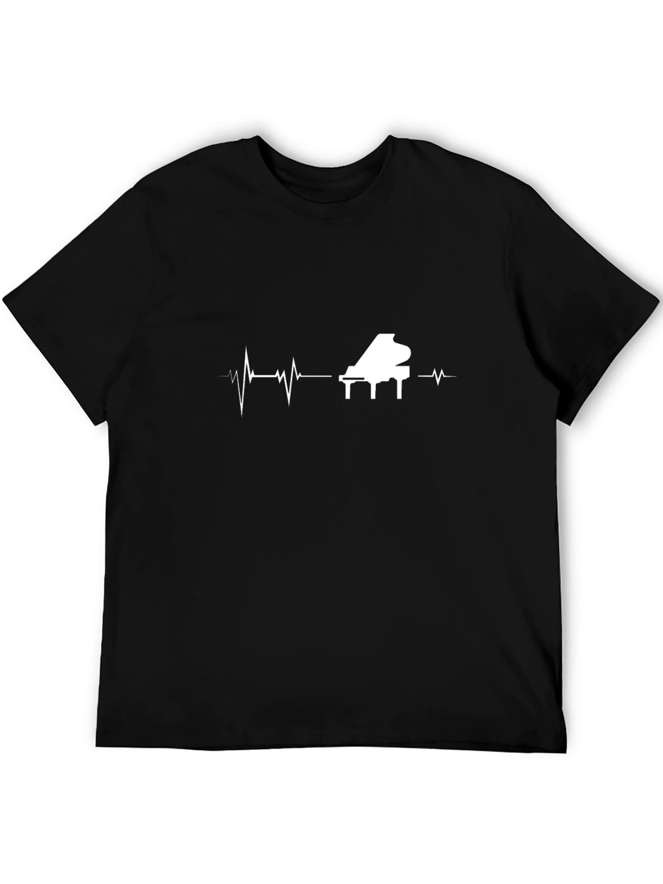 Piano Heartbeat T-Shirt - Music Lover Tee