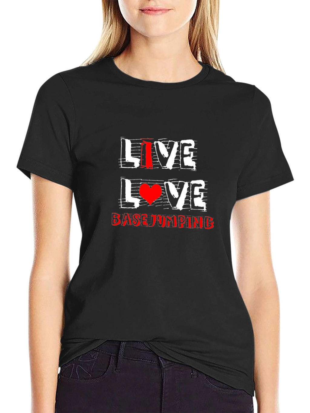 Live Love Base Jumping Black T-Shirt