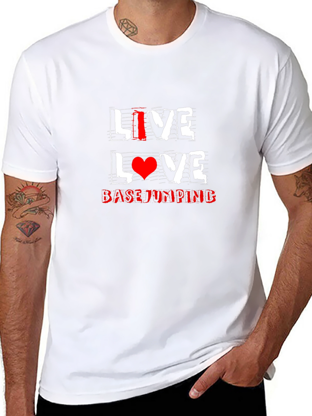 Live Love Base Jumping Black T-Shirt