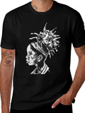 Unique Portrait Black T-Shirt