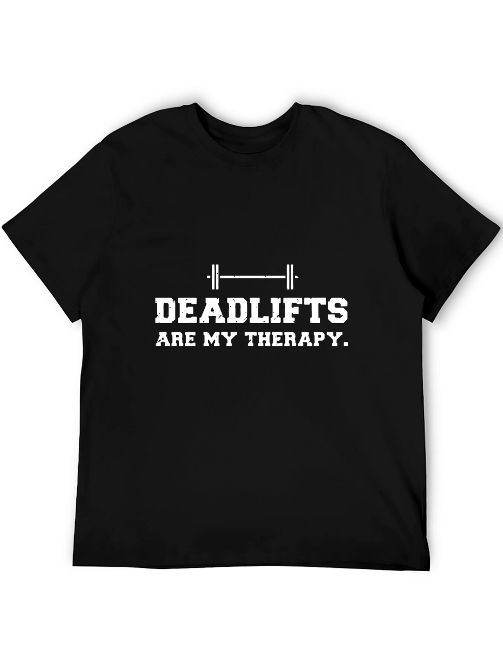 Deadlifts are My Therapy Black Graphic T-Shirt