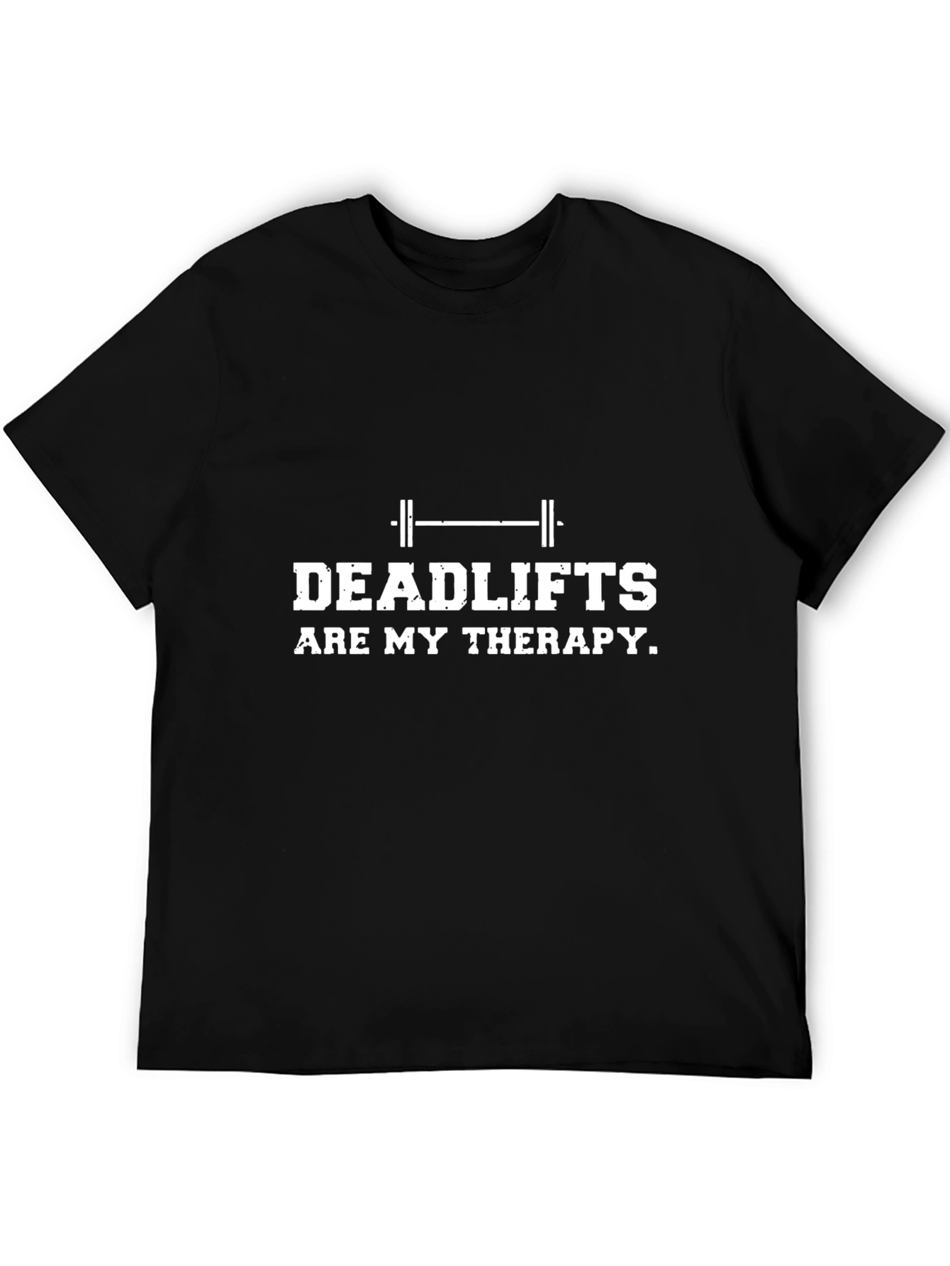 Deadlifts are My Therapy Black Graphic T-Shirt