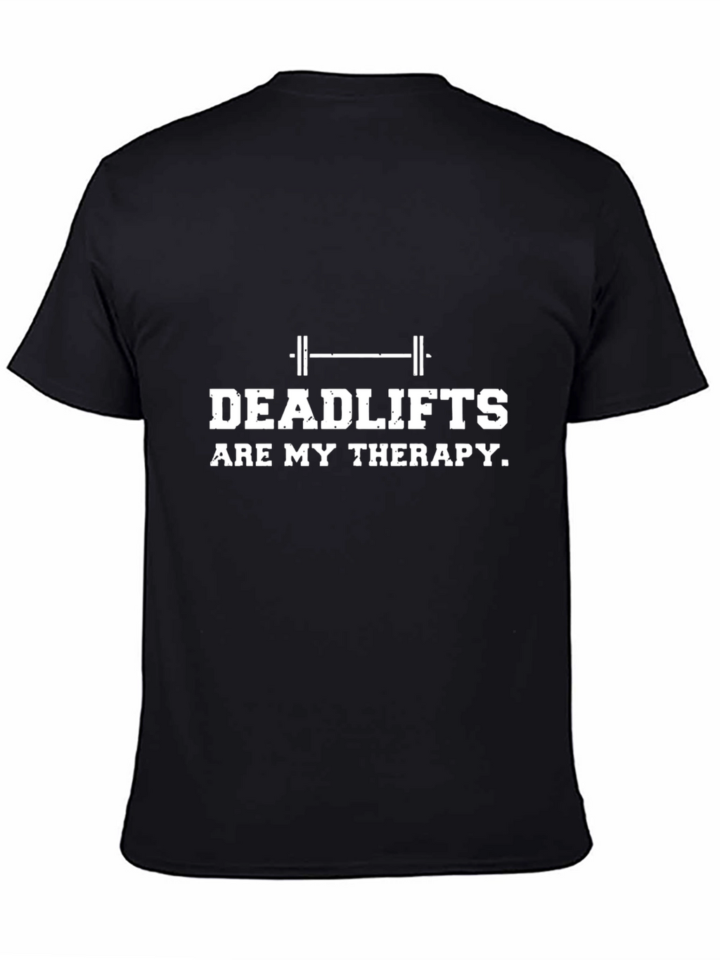 Deadlifts are My Therapy Black Graphic T-Shirt