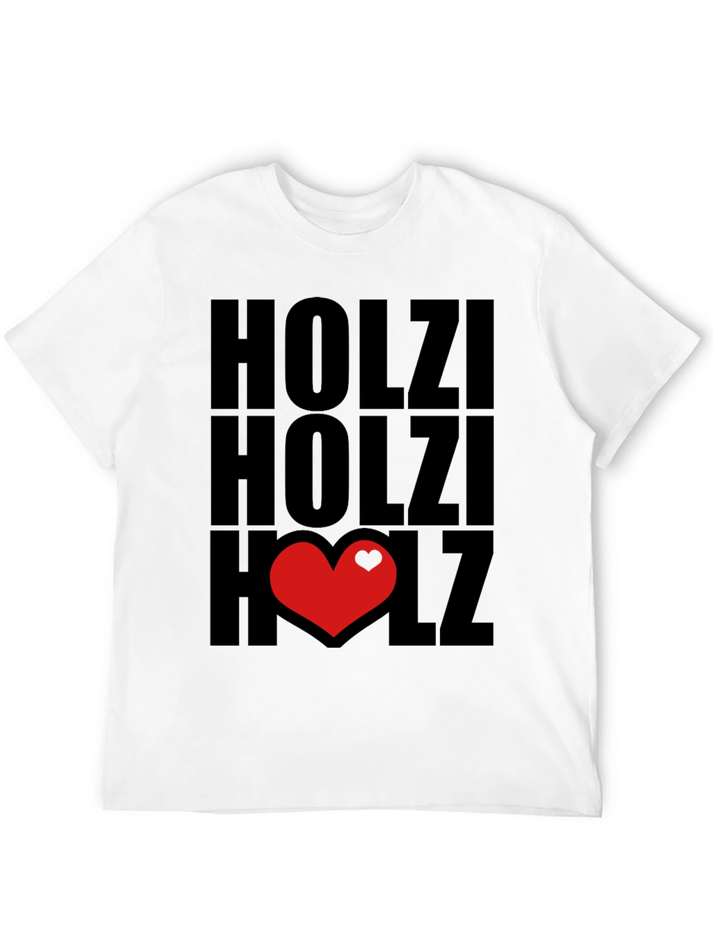 Holzi Love Heart Graphic T-Shirt - Black