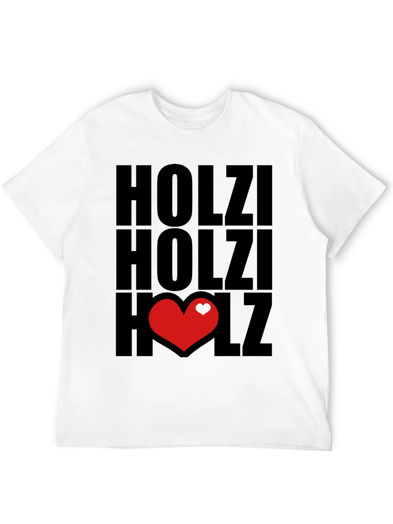 Holzi Love Heart Graphic T-Shirt - Black