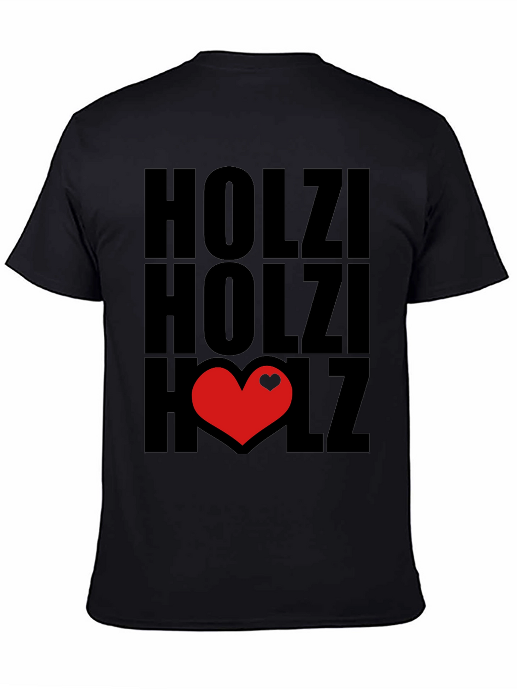 Holzi Love Heart Graphic T-Shirt - Black