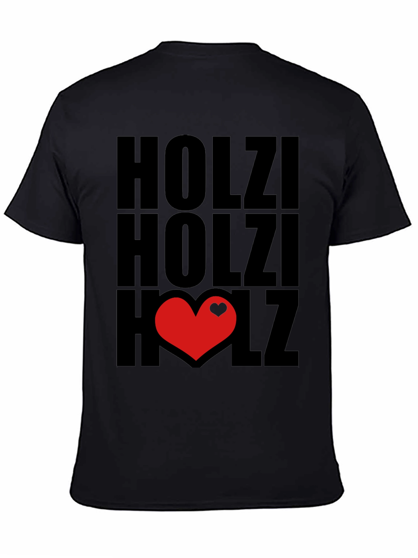 Holzi Love Heart Graphic T-Shirt - Black