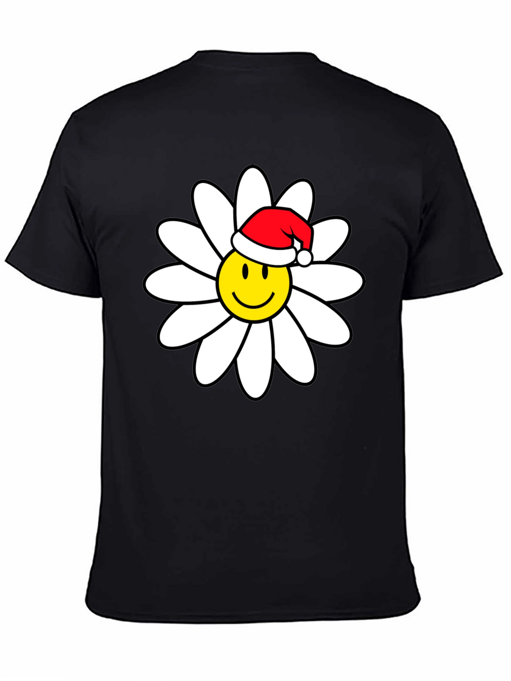 Daisy Smiley Face Santa Hat T-Shirt