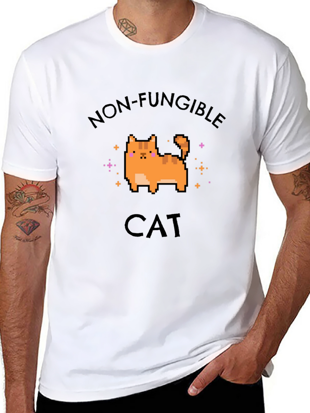Non-Fungible Cat Graphic T-Shirt