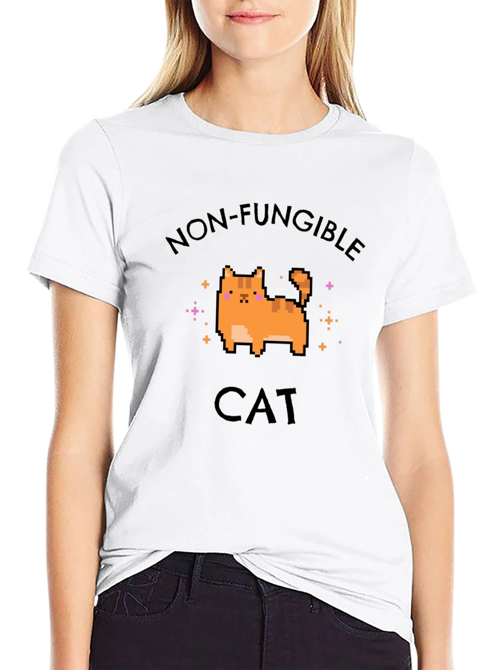Non-Fungible Cat Graphic T-Shirt