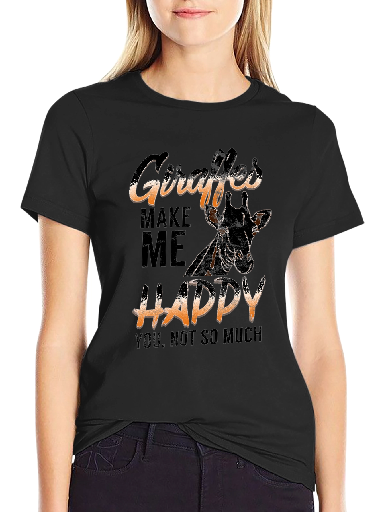 Giraffe Lover T-Shirt - Giraffes Make Me Happy