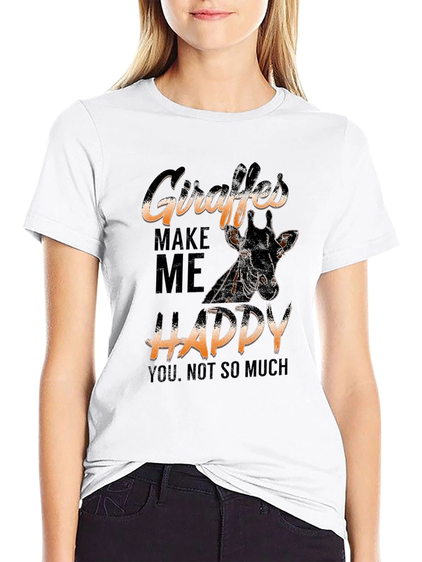 Giraffe Lover T-Shirt - Giraffes Make Me Happy