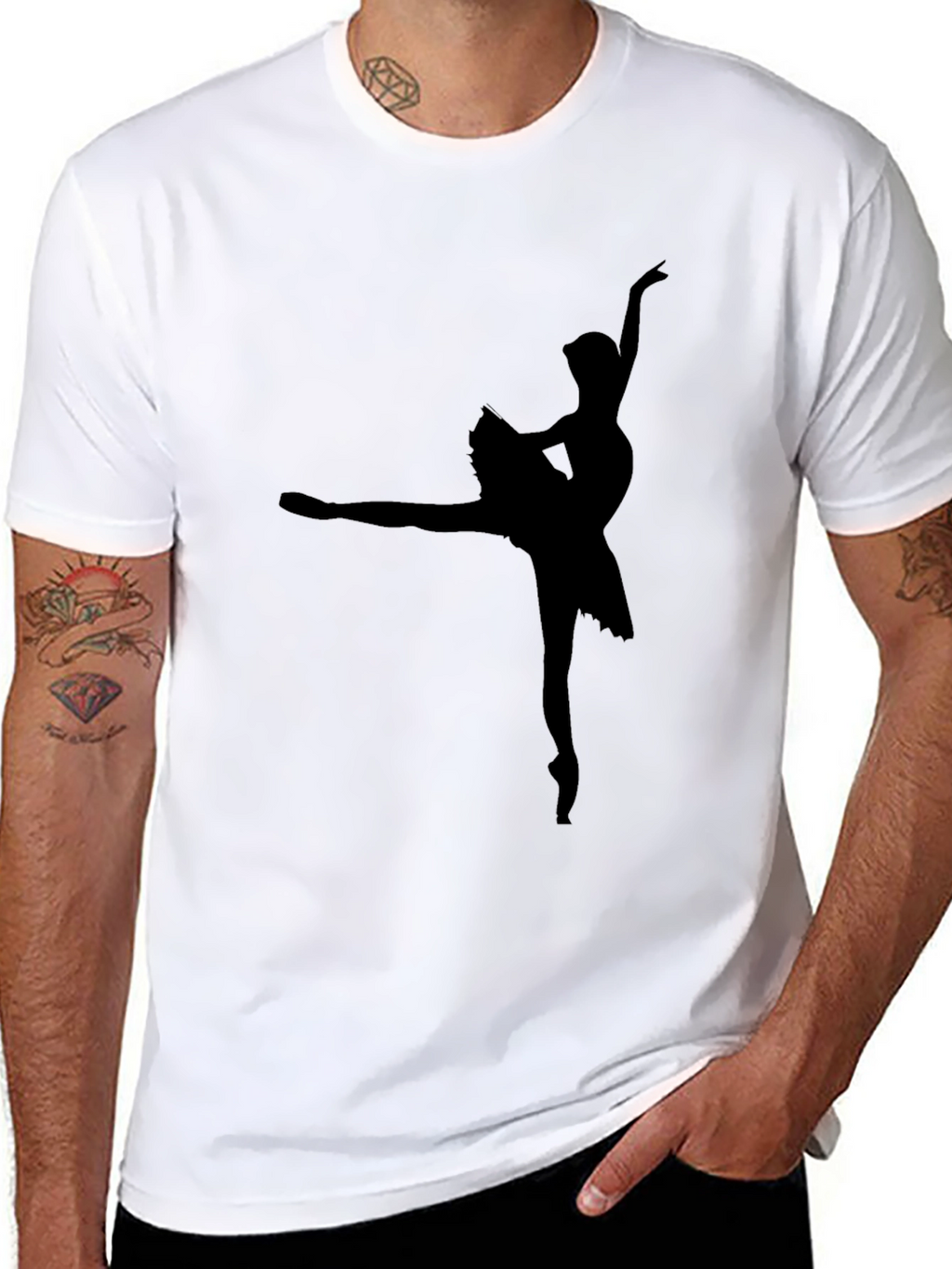Ballerina Silhouette Black T-Shirt