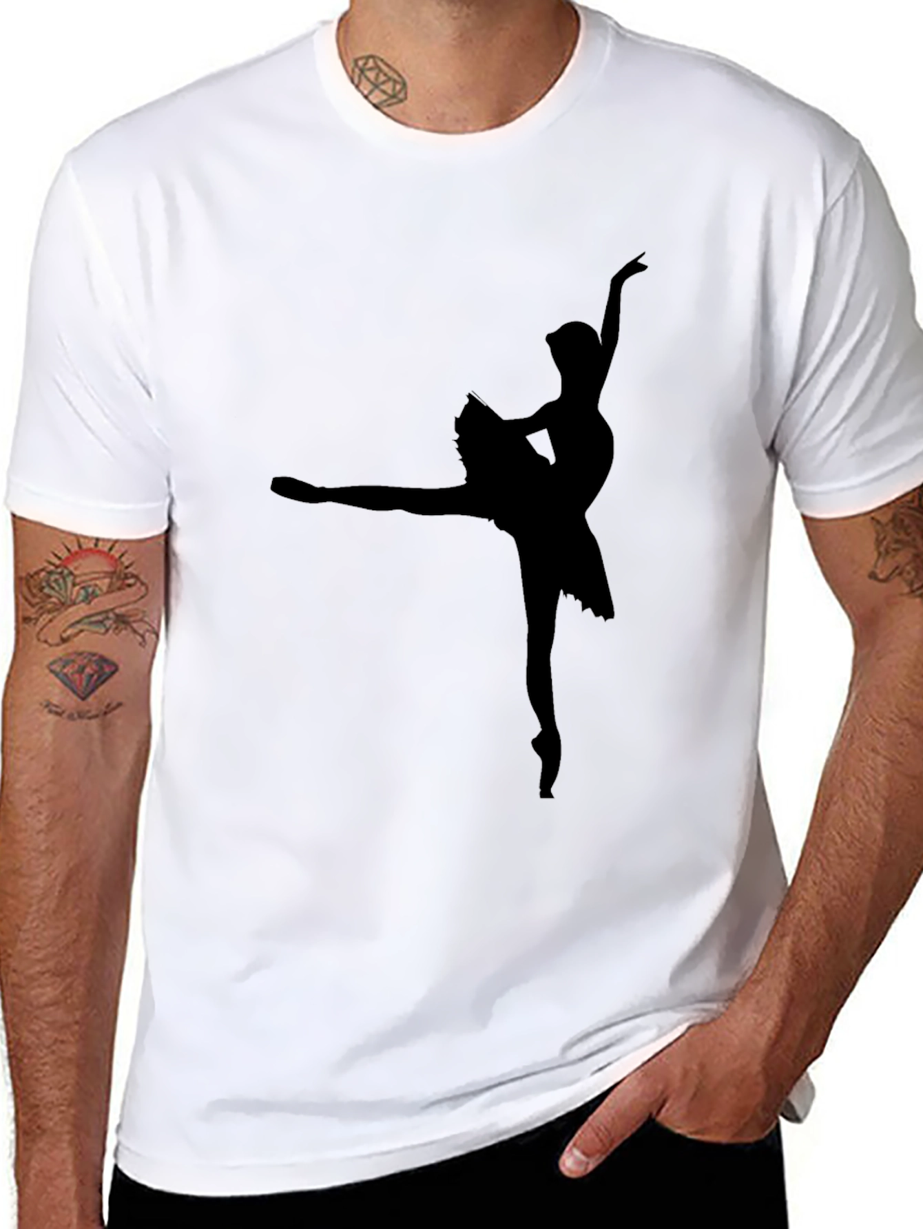 Ballerina Silhouette Black T-Shirt