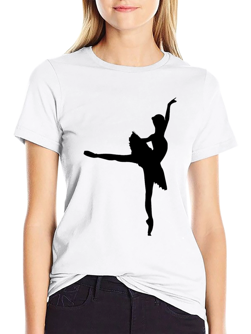 Ballerina Silhouette Black T-Shirt