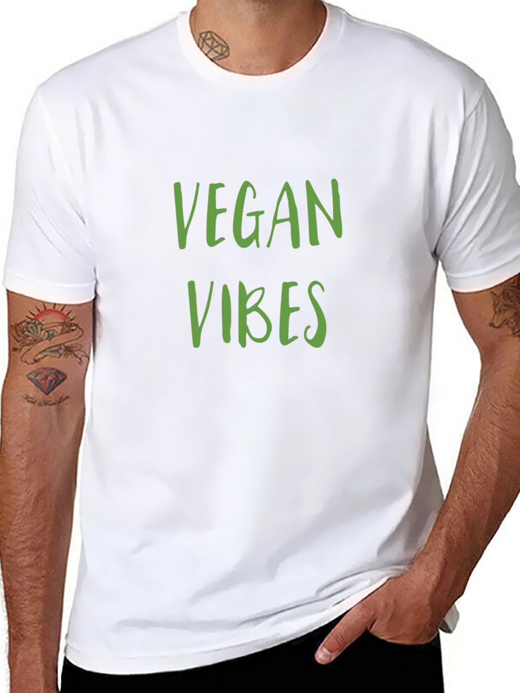 Vegan Vibes Graphic T-Shirt - Black