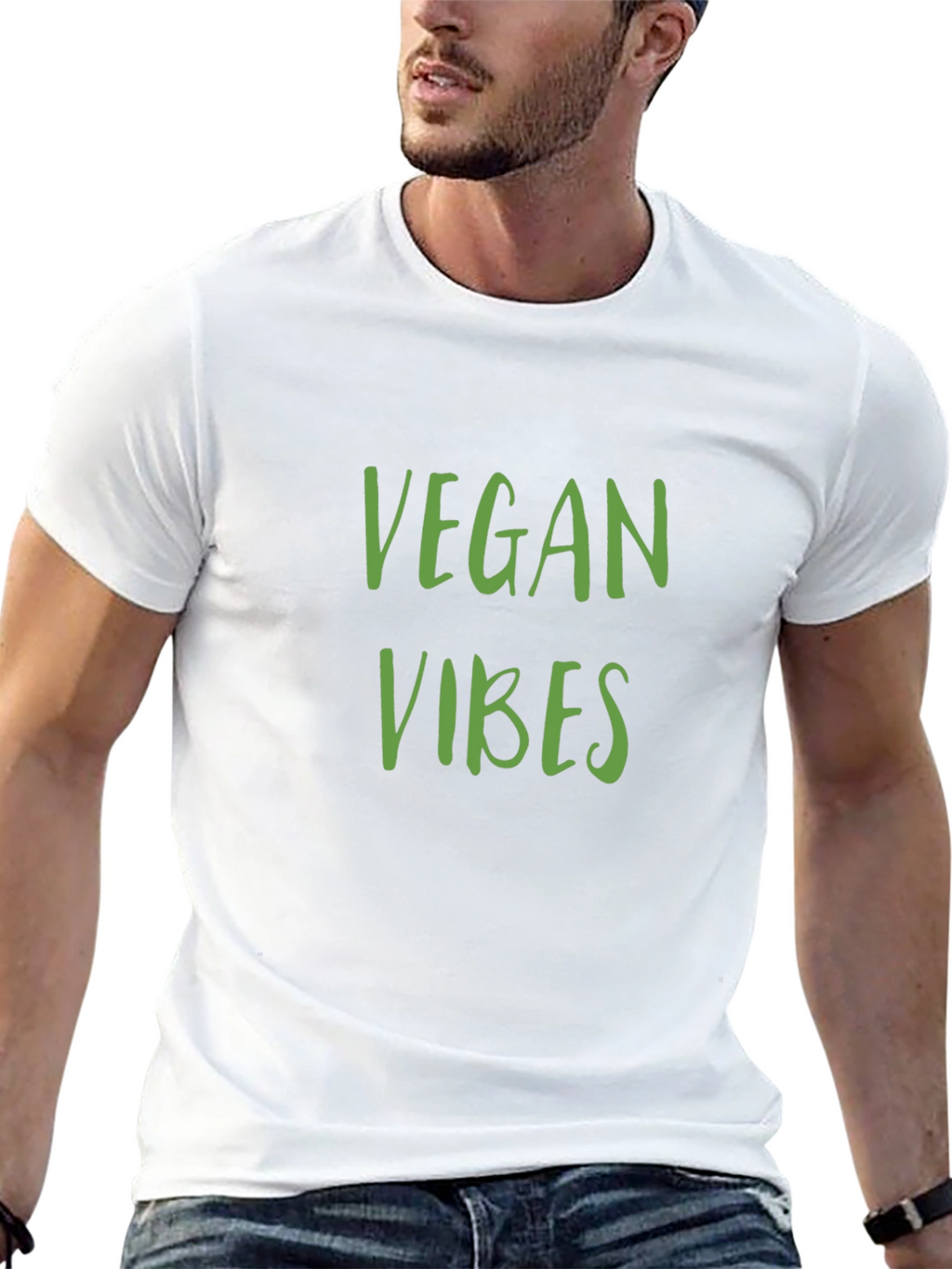 Vegan Vibes Graphic T-Shirt - Black