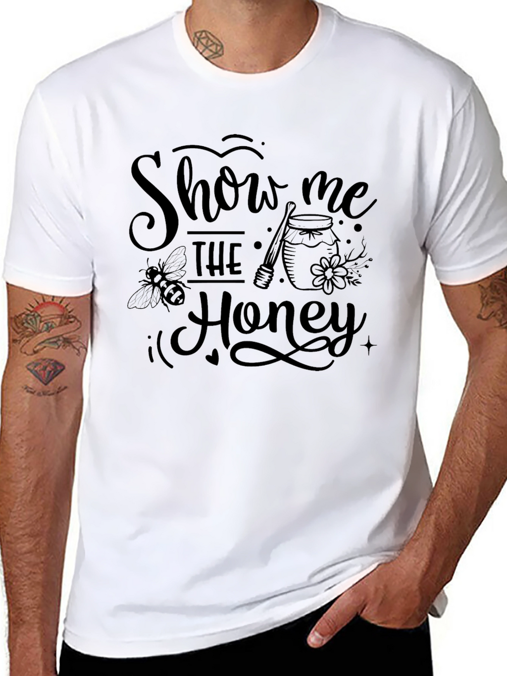 Show Me The Honey Graphic Tee - Black
