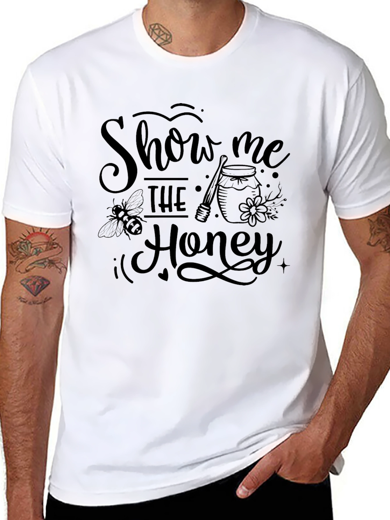 Show Me The Honey Graphic Tee - Black