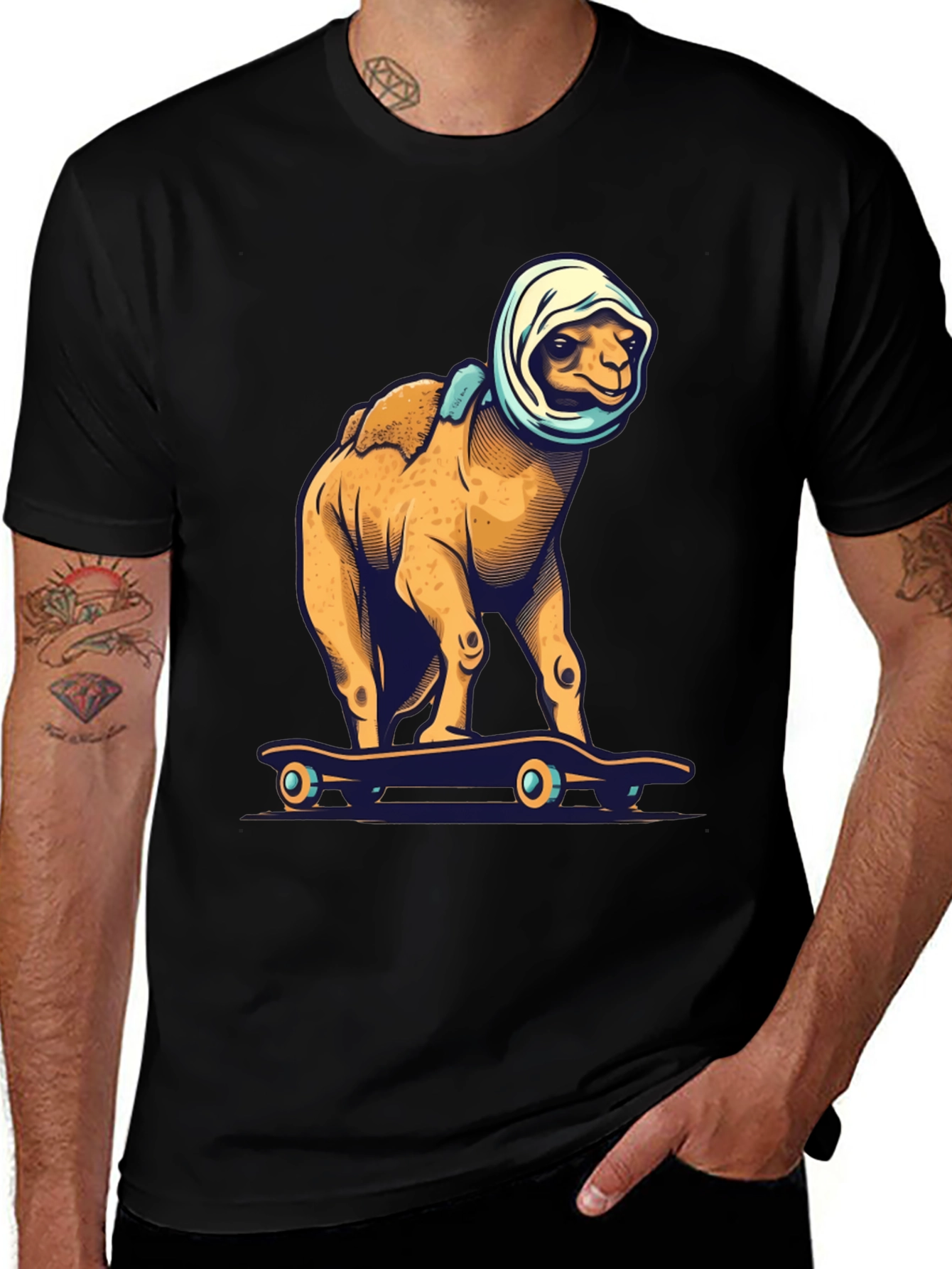 Skateboarding Camel Graphic Tee