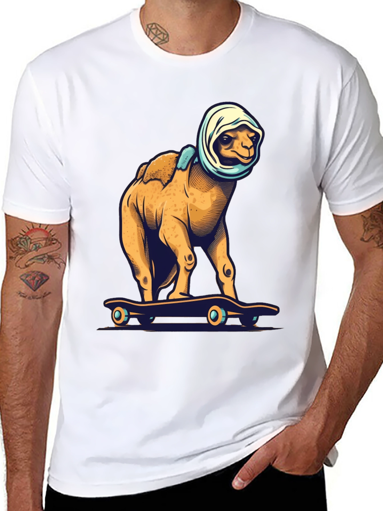 Skateboarding Camel Graphic Tee