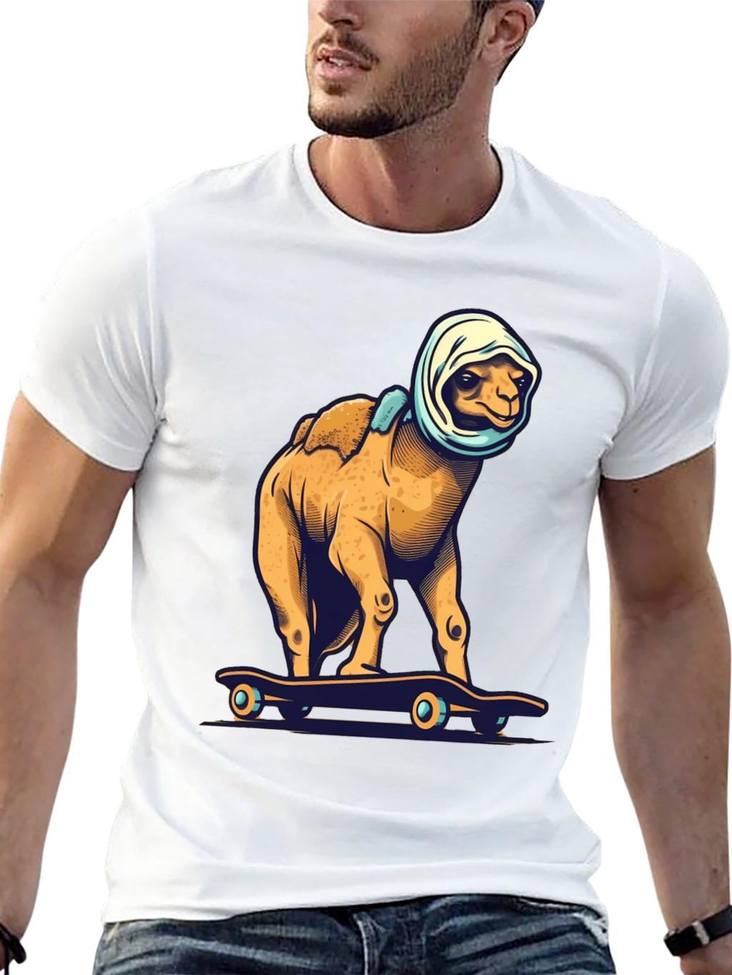 Skateboarding Camel Graphic Tee