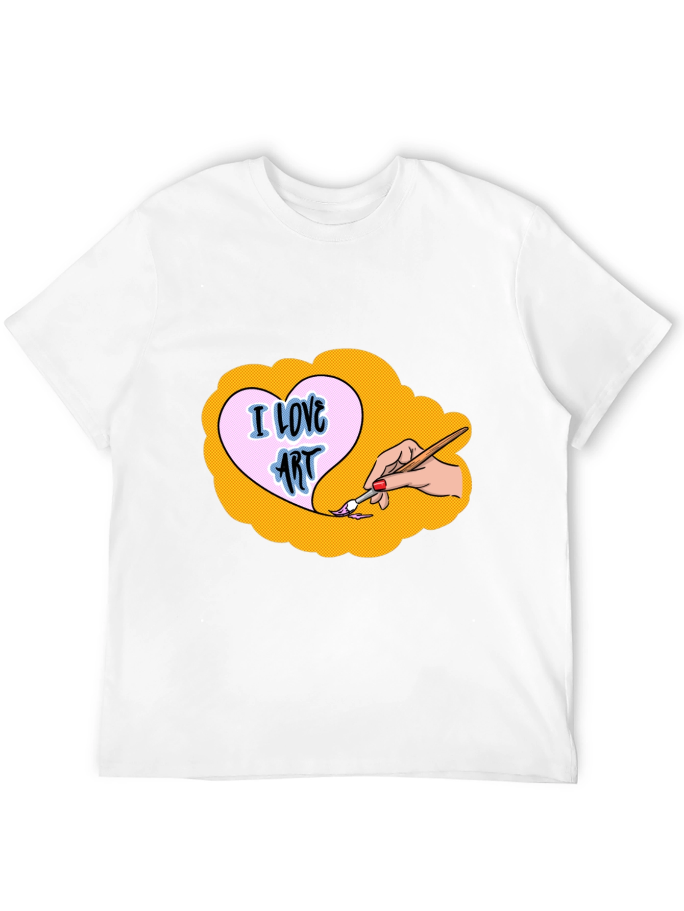 I Love Art Graphic Tee - Black