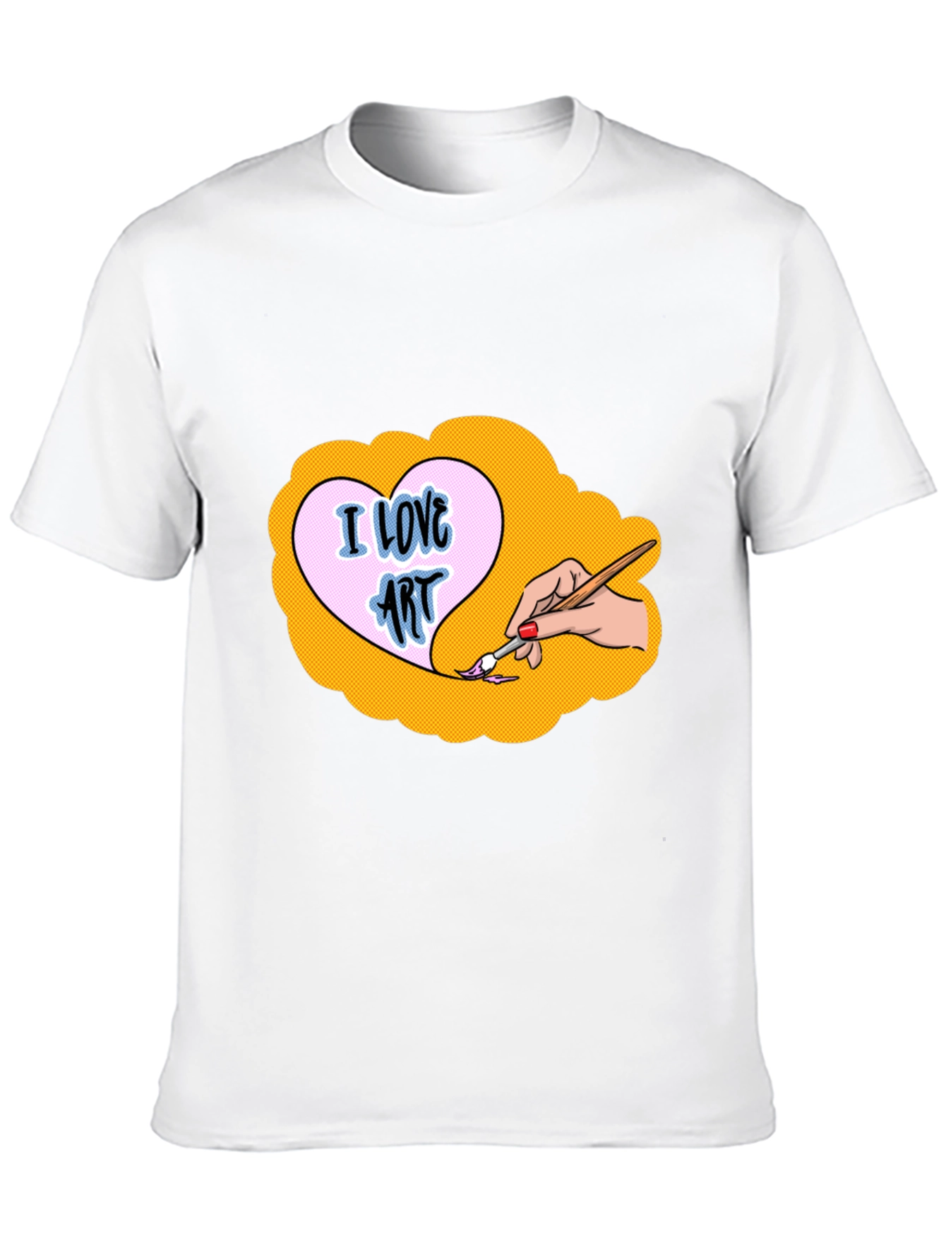I Love Art Graphic Tee - Black