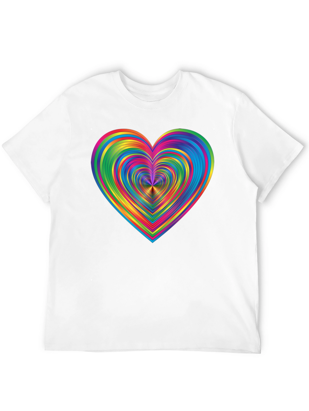 Rainbow Heart Graphic Black T-Shirt