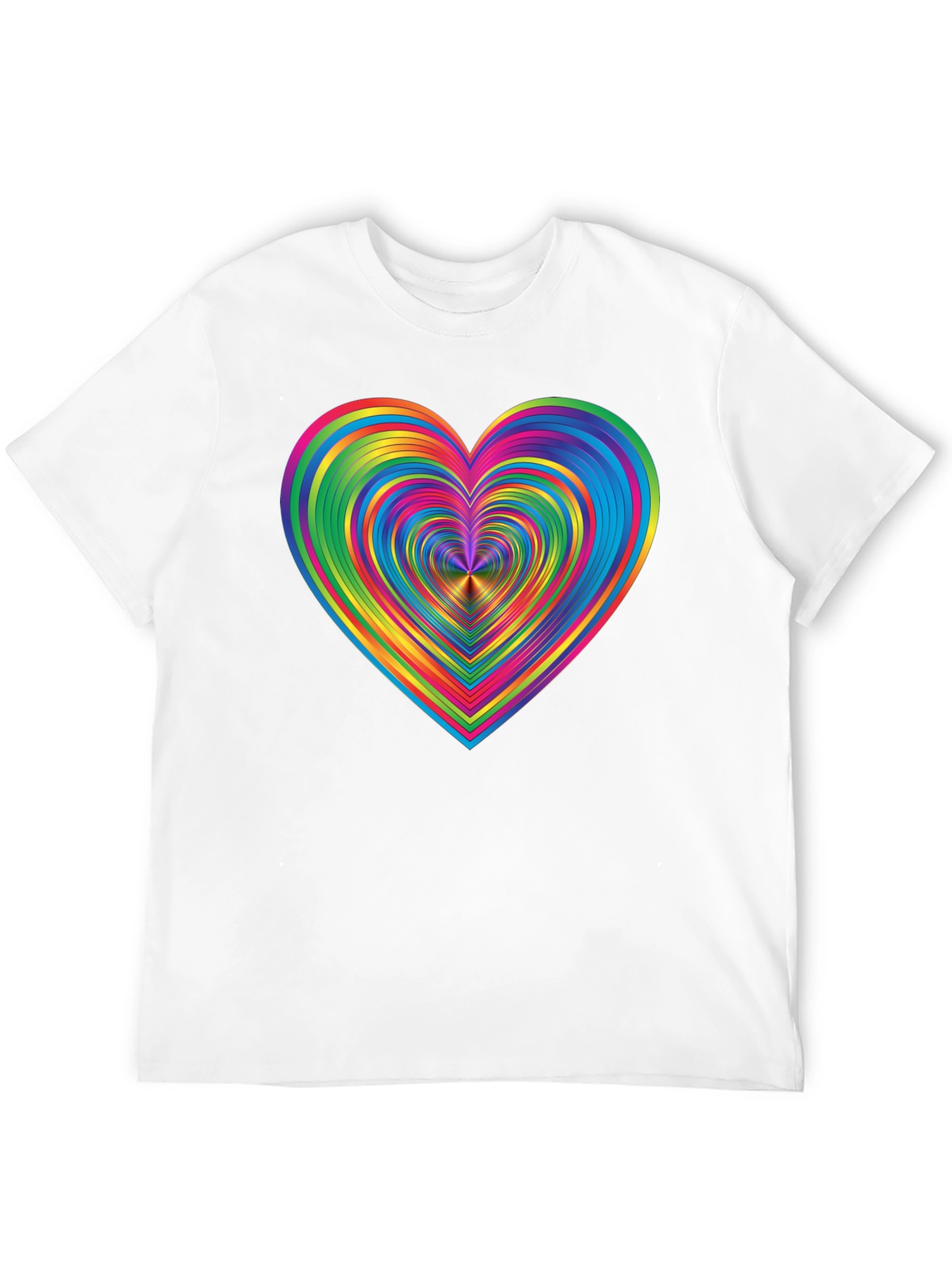 Rainbow Heart Graphic Black T-Shirt