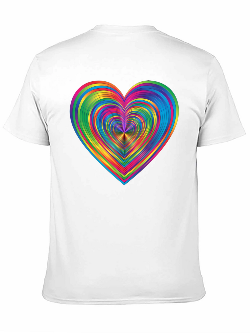 Rainbow Heart Graphic Black T-Shirt