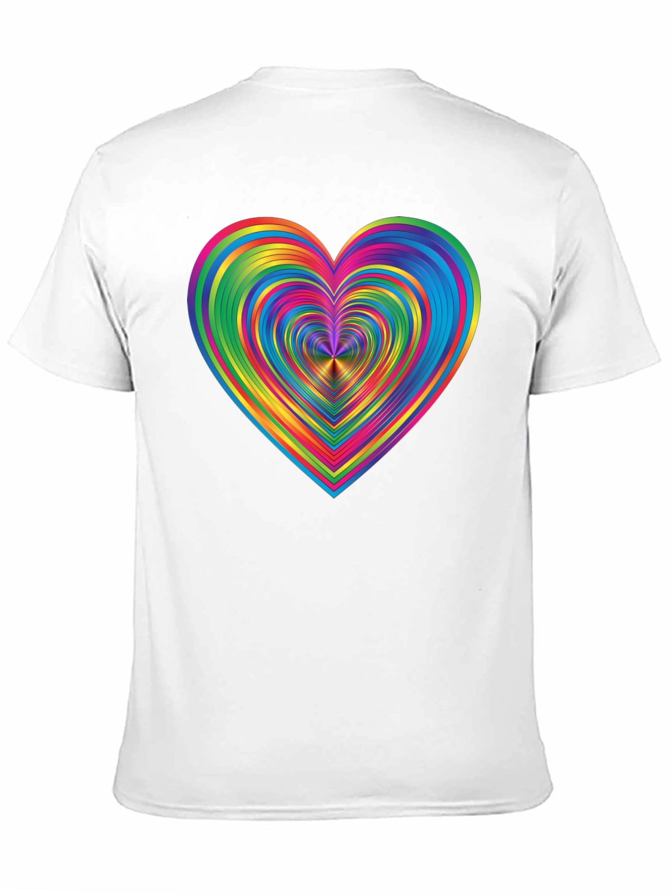 Rainbow Heart Graphic Black T-Shirt