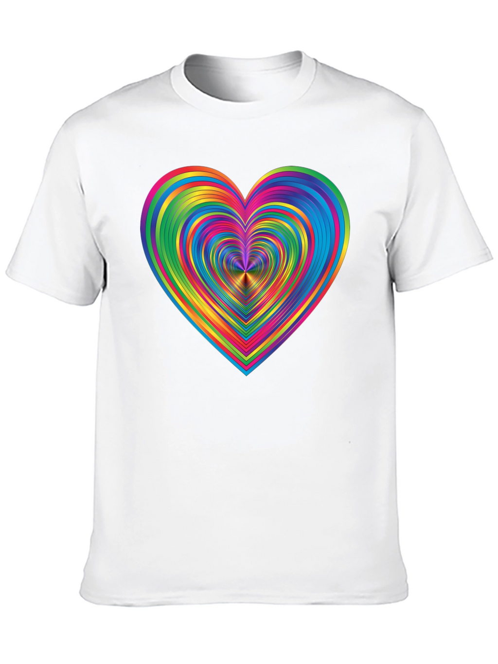 Rainbow Heart Graphic Black T-Shirt
