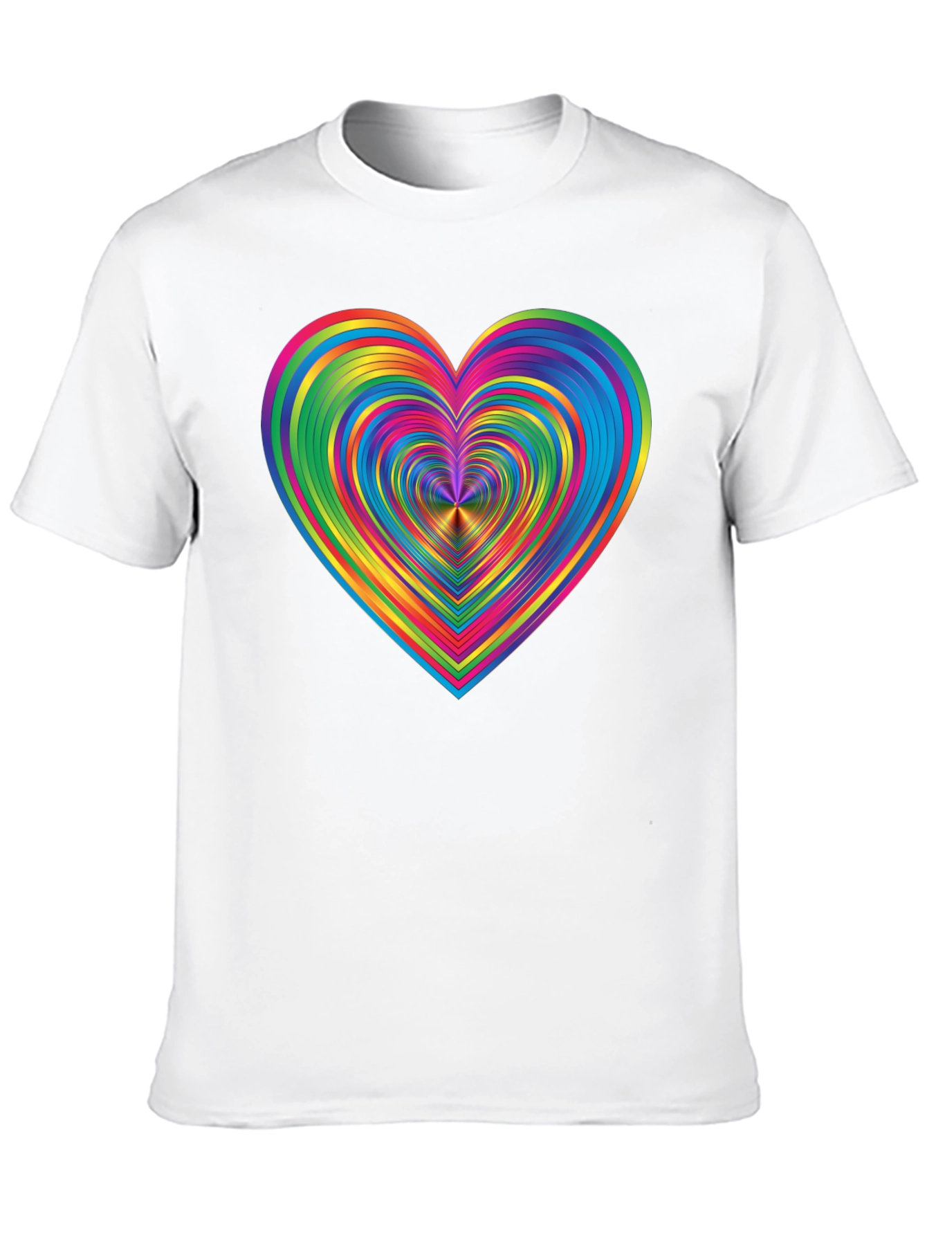 Rainbow Heart Graphic Black T-Shirt