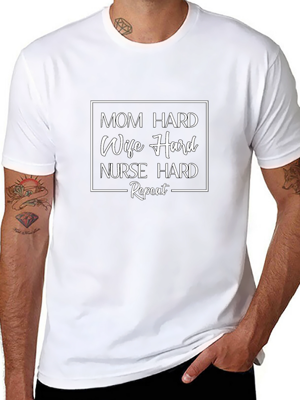 Mom Wife Nurse Hard Graphic T-Shirt