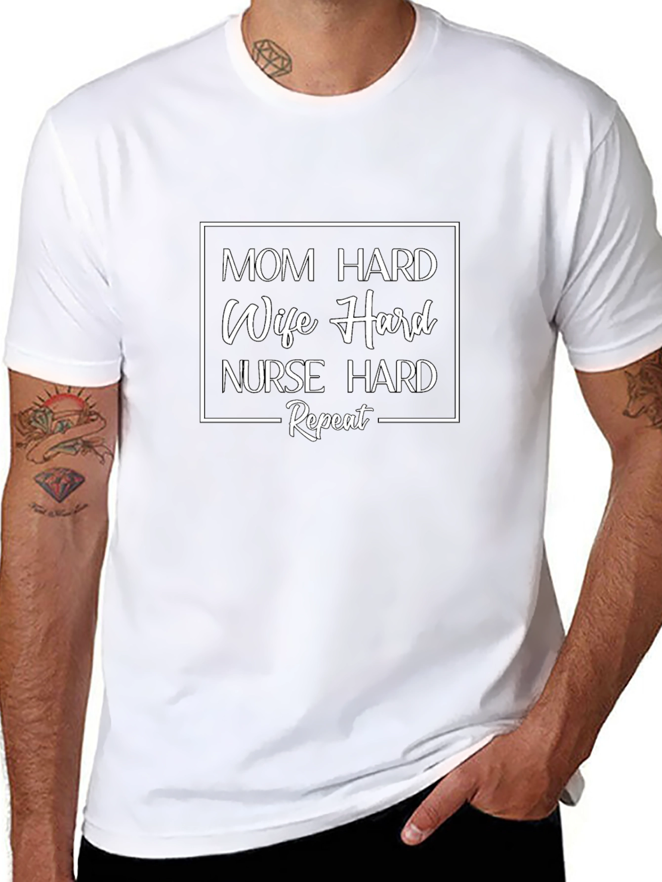 Mom Wife Nurse Hard Graphic T-Shirt