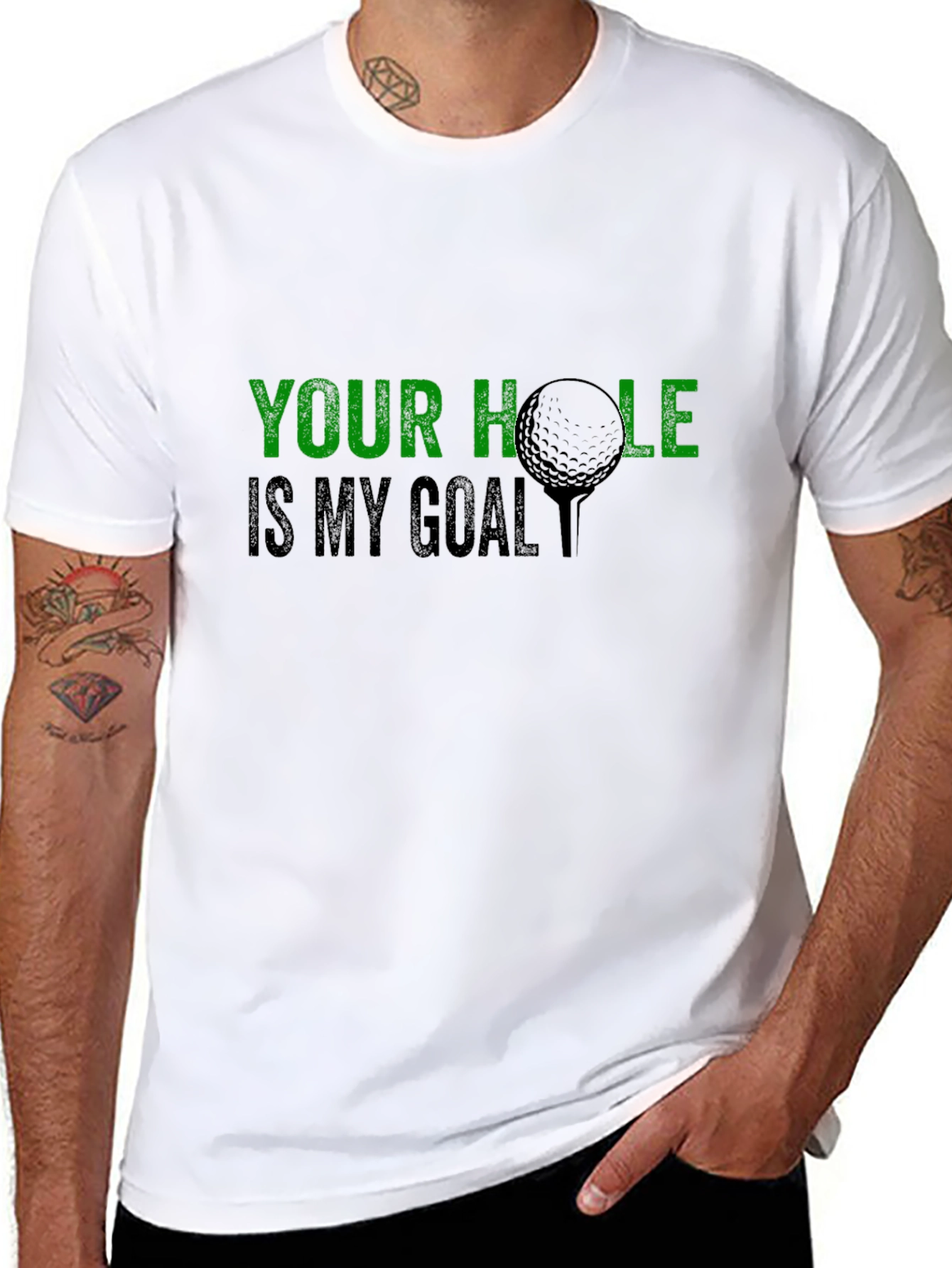 Golf Humor T-Shirt: Your Hole Is My Goal