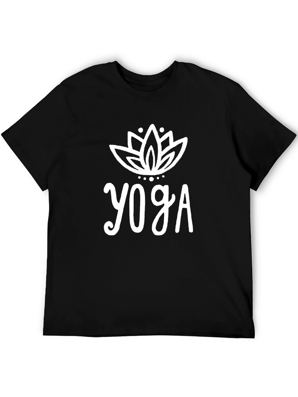 Mens Black Yoga Graphic Tee