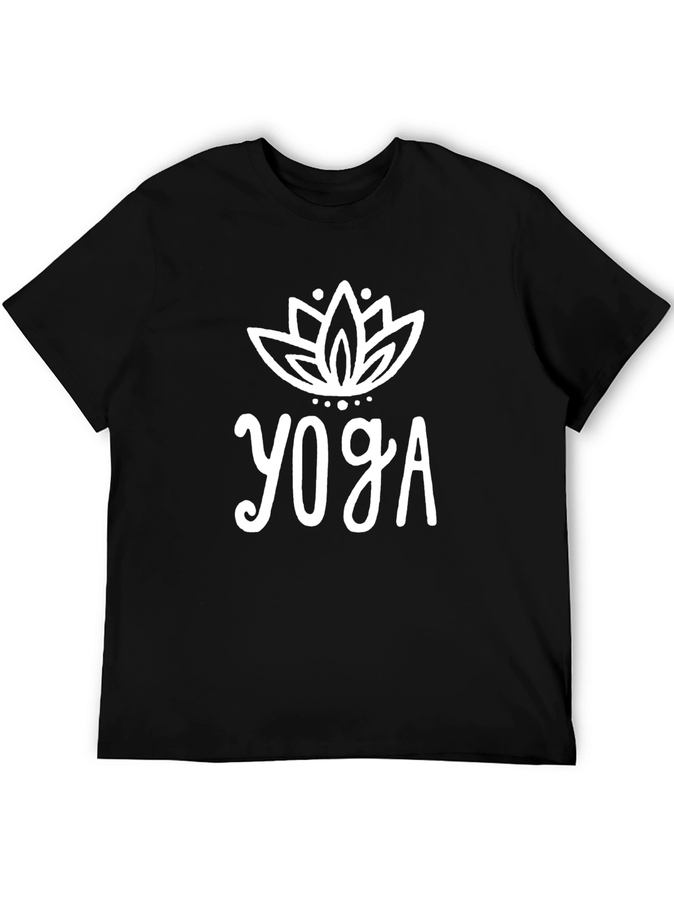 Mens Black Yoga Graphic Tee