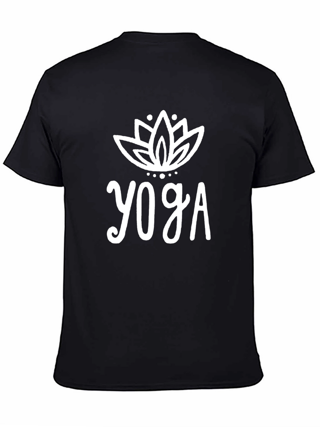 Mens Black Yoga Graphic Tee