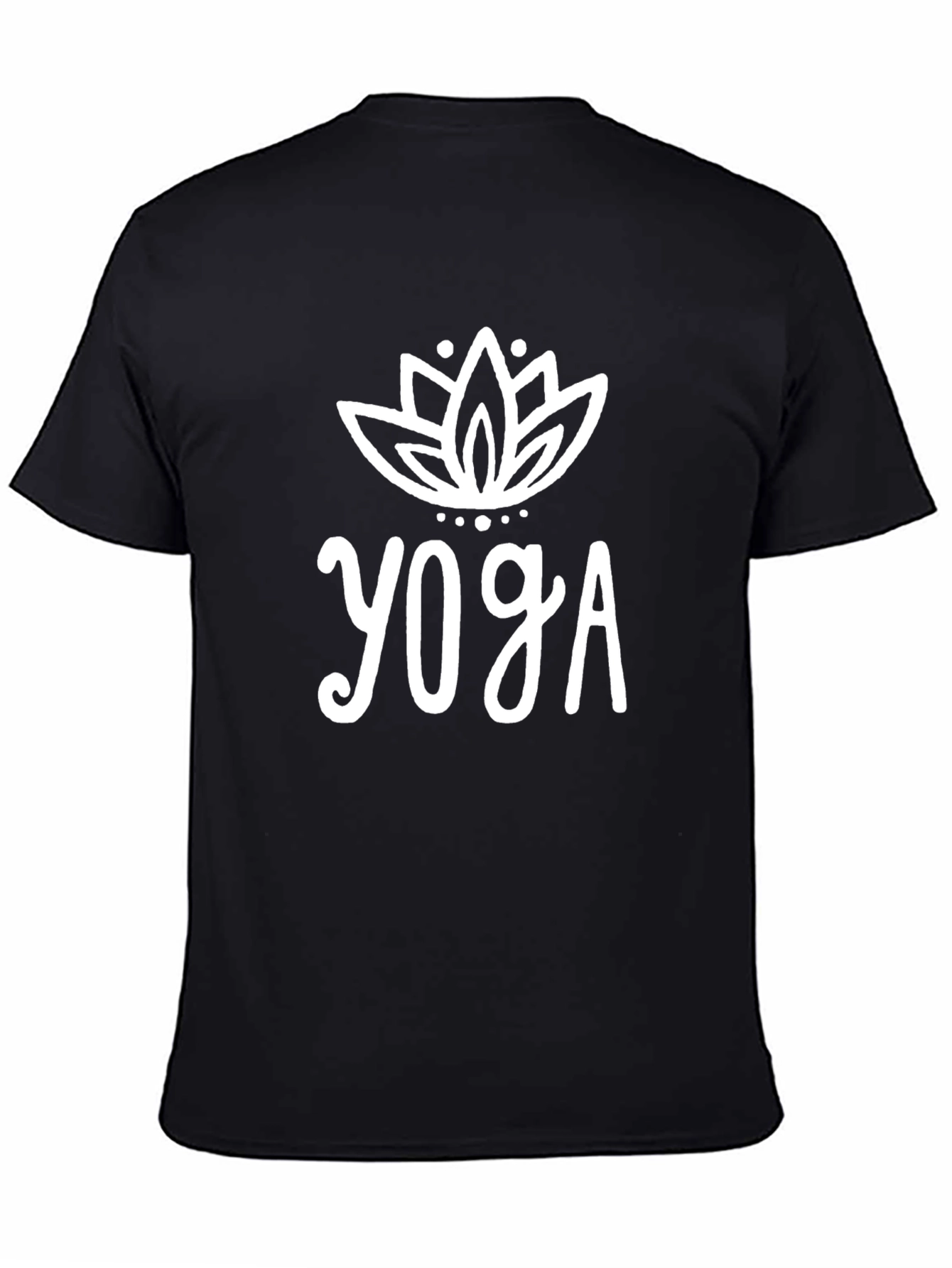 Mens Black Yoga Graphic Tee