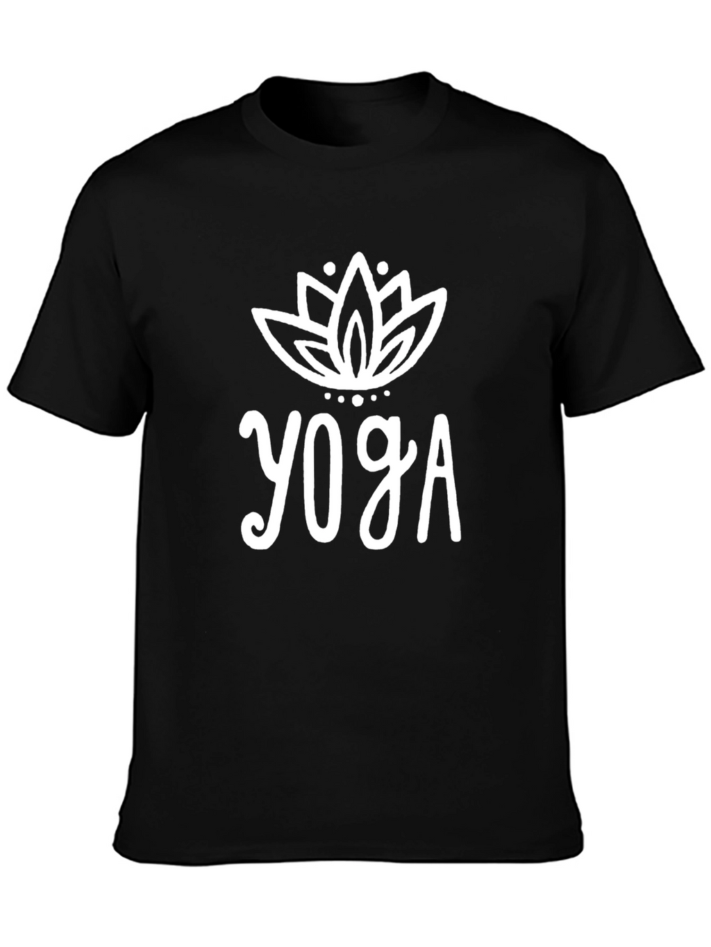 Mens Black Yoga Graphic Tee